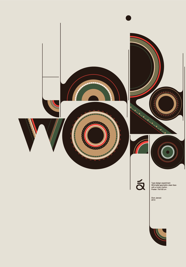 inspirations graphiques Design graphique Áron Jancsó | Qalto Typeface