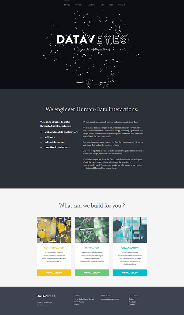 inspirations graphiques webdesign Dataveyes