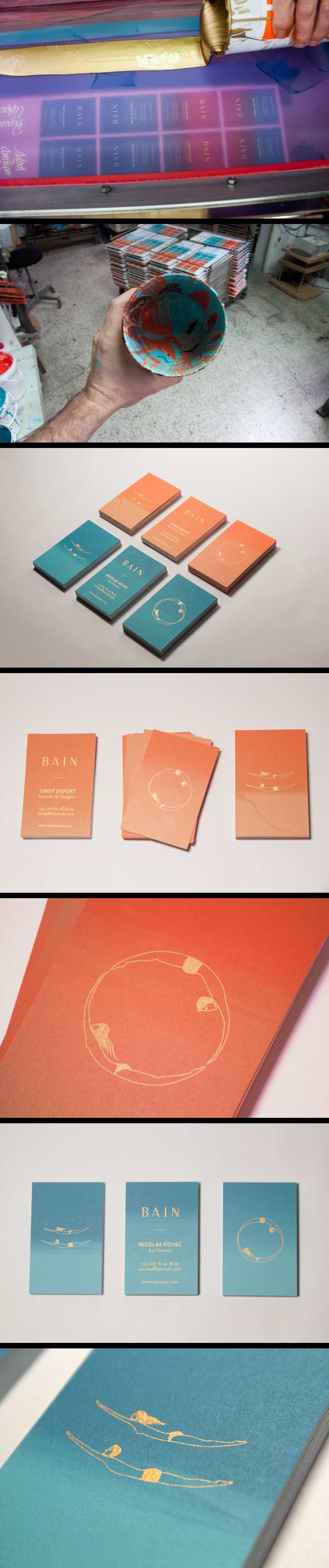 Nicola Kovac, Cindy Defort, tind | BAIN Silk Printed Business Cards